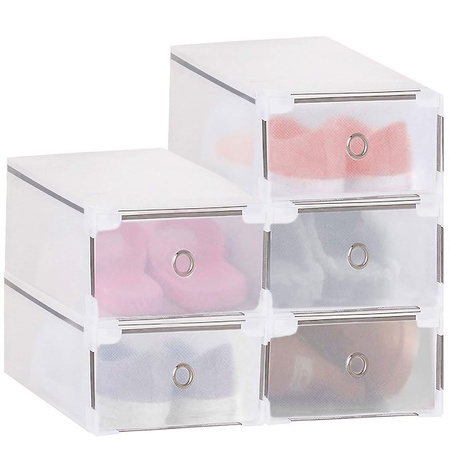Organizer na buty 31x20,5x11 cm zestaw 5 szt. pudełka z otwieraną klapą