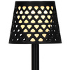 Lampa ogrodowa solarna LED 5w1 ażurowy kinkiet z 3 trybami świecenia czarny