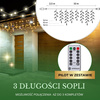Kurtyna świetlna 300 led girlanda, lampki wewnętrzno-zewnętrzne sople biały ciepły + biały flash