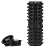 Roller fitness do masażu ciała, masażer piankowy wałek średnio twardy, czarny