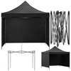 Pawilon handlowy 3x3 m namiot handlowy ekspresowy na imprezy, targ, catering, czarny