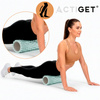 Roller fitness do masażu ciała, średnio twardy, wałek z wypustkami, miętowy