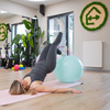 Piłka fitness 65 cm do ćwiczeń pilates i jogi z pompką, gimnastyczna, miętowa