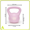 Kettlebell do ćwiczeń 8 kg hantla, odważnik treningowy ABS kula różowa