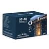 Kurtyna świetlna, sople PRO 500 Led lampki zewnętrzne 25 m ciepły biały + zimny biały flash