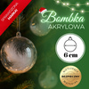 Bombki akrylowe 6cm kula plastikowa decoupage zestaw 2 szt.
