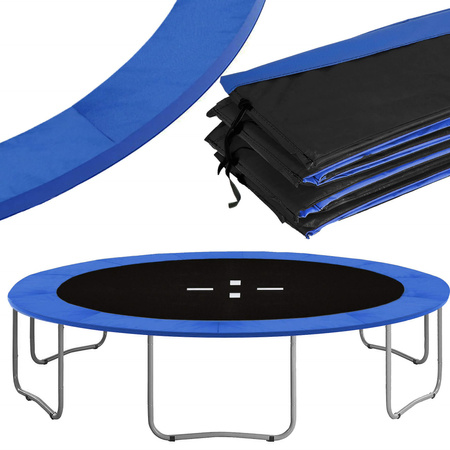 Siatka do trampoliny zewnętrzna z osłoną na sprężyny 427 cm 14 FT 8 słupków niebieska