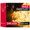 Wąż świetlny 11 m ciepły biały 240 Led z programatorem IP44
