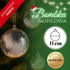 Bombki akrylowe 11cm kula plastikowa decoupage zestaw 10 szt.