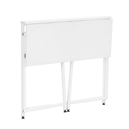 Biurko gabinetowe, stolik do nauki składany, komputerowy 80 cm drewniane, białe