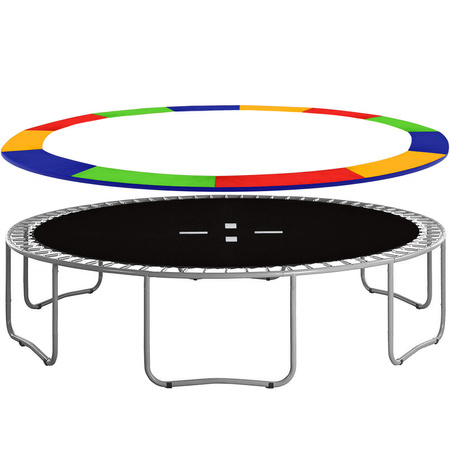 Siatka do trampoliny zewnętrzna z osłoną na sprężyny 427 cm 14 FT 8 słupków multikolor