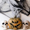 Ozdoba na Halloween pajęczyna z 2 pająkami dekoracja sieć pajęcza 3,5 m
