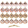 Bombki choinkowe 6 cm 24 szt. rose gold brokatowe zestaw choinkowy