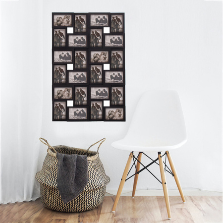 Ramka na zdjęcia 24 zdjęcia multiramka 10x15 czarna