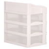 Szkatułka na biżuterię i kosmetyki 31x26,5x19,5 cm organizer z przegródkami mleczny