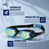 Okularki pływackie Anti-fog okulary do pływania UV na basen zestaw z zatyczkami