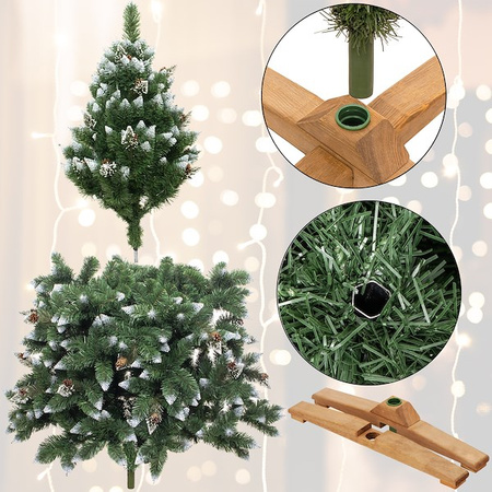 Choinka sztuczna z szyszkami Premium Royal Trees 220 cm sosna diamentowa ośnieżona
