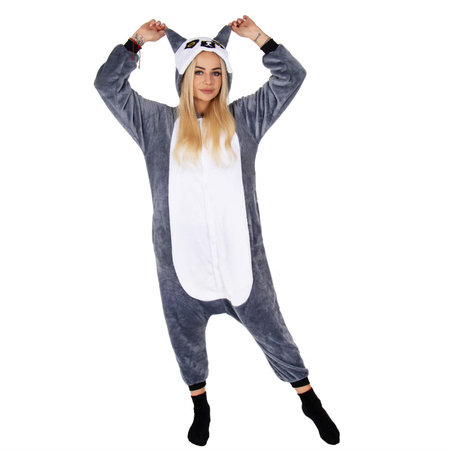 Piżama jednoczęściowa kigurumi damska kombinezon lemur rozmiar S