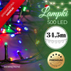 Lampki świąteczne 500 Led multikolor 34,5 m oświetlenie choinkowe