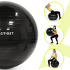Piłka fitness 85 cm do ćwiczeń pilates i jogi z pompką, gimnastyczna, czarna