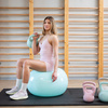 Kettlebell miękki 8 kg ciężar do ćwiczeń, kula treningowa, fitness, turkusowy