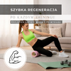Roller fitness do masażu ciała, średnio twardy, wałek z wypustkami, różowy