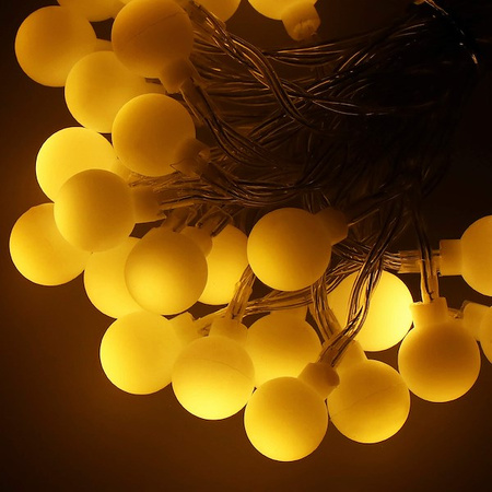Lampki choinkowe 50 Led biały ciepły 7,5 m programator 8 trybów