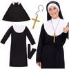 Kostium zakonnicy M z krzyżem, habit, przebranie na Halloween, bal, karnawał strój, przebranie