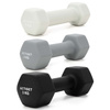 Hantle fitness na stojaku komplet 6 obciążeń 1-3 kg do treningu siłowego, domowego