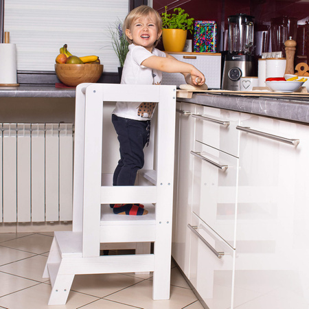 Kitchen helper, pomocnik kuchenny, podest dla dzieci 90 cm biały