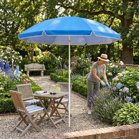 Parasol plażowy 240cm parasol ogrodowy niebieski