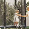 Siatka do trampoliny zewnętrzna z osłoną na sprężyny 427 cm 14 FT 8 słupków niebieska