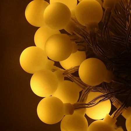 Lampki choinkowe 50 Led biały ciepły 7,5 m programator 8 trybów