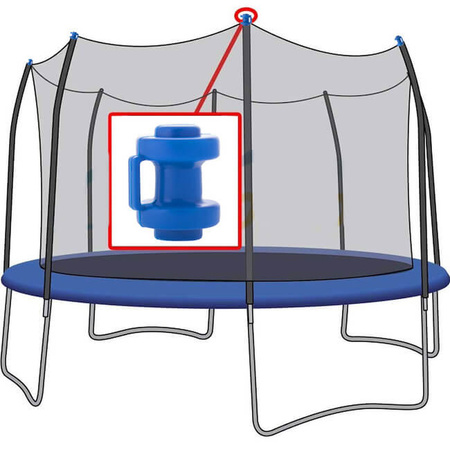 Grzybki na słupki do mocowania siatki trampoliny zestaw 8 szt.