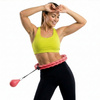Hula hop cardio, fitness składane z obciążeniem i wypustkami masującymi, czerwone