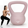 Kettlebell miękki 2kg ciężar do ćwiczeń, kula treningowa, fitness, jasnoróżowy
