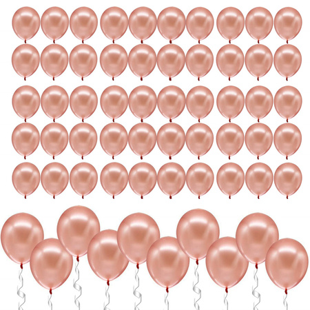 Balony 100 szt. urodzinowe, na wieczór panieński, wesele rose gold