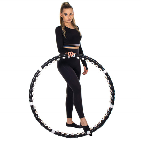Hula hop z masażerem 100 cm czarne