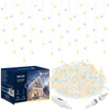 Kurtyna świetlna 300 led girlanda, lampki wewnętrzno-zewnętrzne sople biały ciepły + biały flash