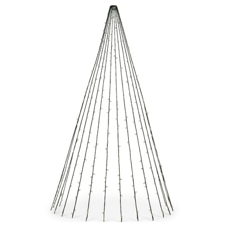 Choinka LED zewnętrzna 480 LED świecąca do ogrodu kurtyna świetlna 3 m ciepły biały