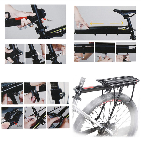 Bagażnik do roweru uniwersalny aluminiowy 10 kg 
