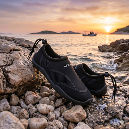 Buty do wody, pływania męskie 44 obuwie plażowe, szybkoschnące, czarne