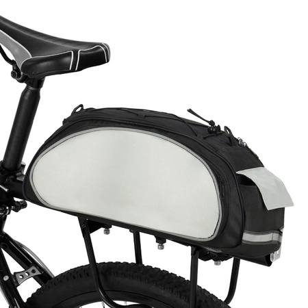 Torba rowerowa na bagażnik sakwa 14L szaro-czarna