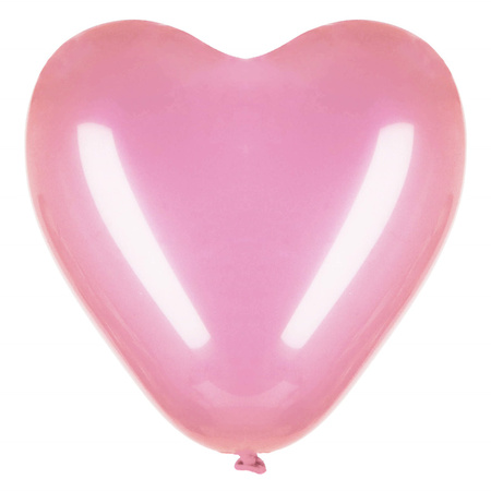 Balony serca na urodziny, walentynki 50 szt. różowe serduszka lateksowe