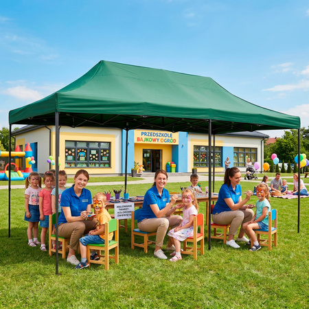 Pawilon handlowy 3x6 m namiot handlowy ekspresowy na imprezy, targ, catering, zielony