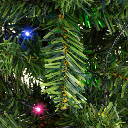 Mała choinka sztuczna 90 cm z lampkami choinkowymi 50 LED multikolor, na stolik, biurko
