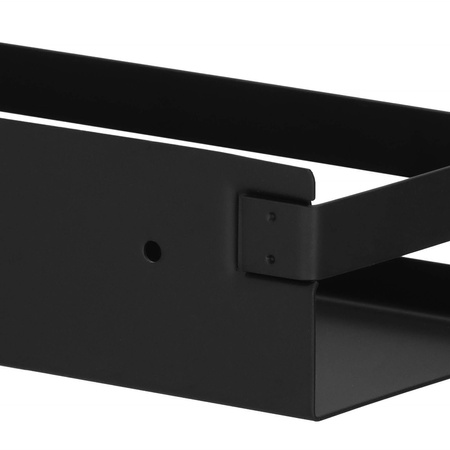 Półka łazienkowa wisząca pod prysznic 30x10 cm stal nierdzewna loft czarna