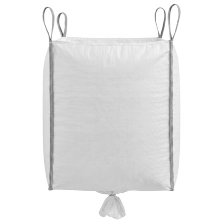 Worek Big bag na gruz z lejem 1000 kg wytrzymały 160x90x90 cm kontener z uchwytami biały
