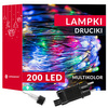 Lampki choinkowe 200 led na prąd druciki mikro multikolor