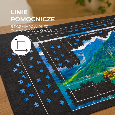 Mata do puzzli 1500 elementów 114x67 cm zwijana plansza do układania